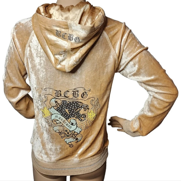 NWT BCBGMAXAZRIA velour zip stretch jacket. - Picture 6 of 17